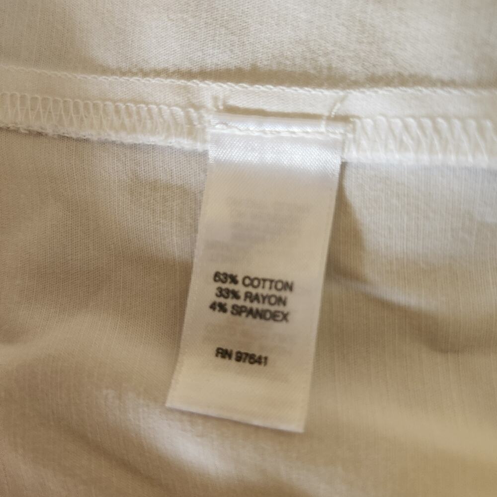 J. Jill Pants Women's 20W White Cotton Blend Coastal Chic Resort Wear Straight - Picture 10 of 16
